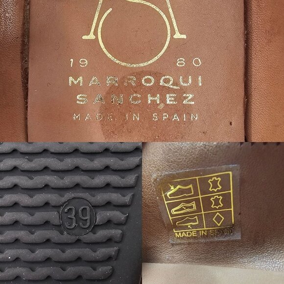 Marroqui Sanchez Ballet Flat Womens 8.5 Burgundy Suede Patent Leather Cap Toe - Picture 9 of 12